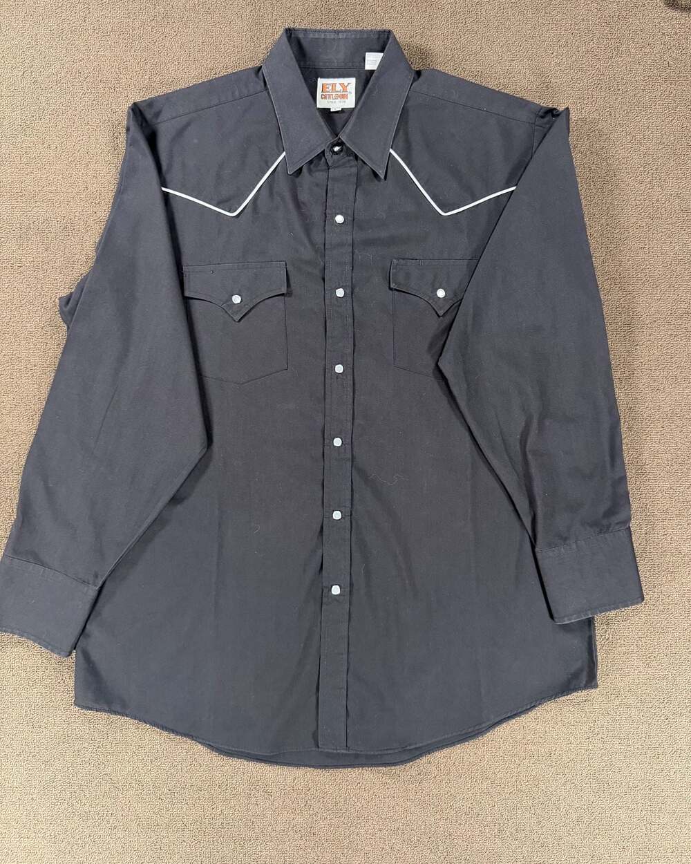 Ely Cattle man Men's Long Sleeve Western Snap Shirt with Contrast Piping
